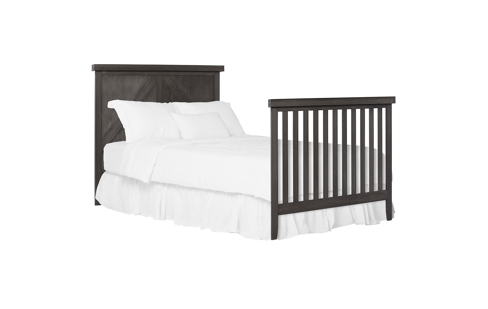 771BR-WGREY Olive Full-Size Bed with Footboard